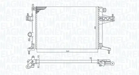 Радіатор охолодження двигуна Magneti Marelli 350213191600