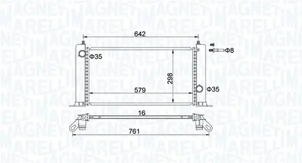 Радіатор охолодження двигуна Magneti Marelli 350213194500 (фото 1)