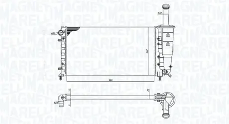 Радіатор охолодження двигуна Magneti Marelli 350213196000