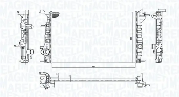 Радиатор охлаждения двигателя magneti marelli 350213199200