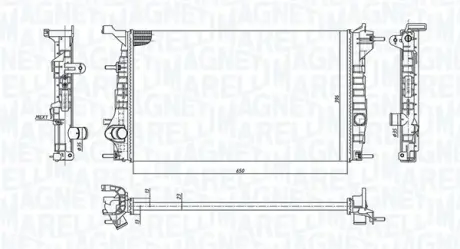 Радіатор охолодження двигуна Magneti Marelli 350213199200