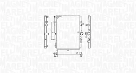 Радіатор охолодження двигуна Magneti Marelli 350213199400