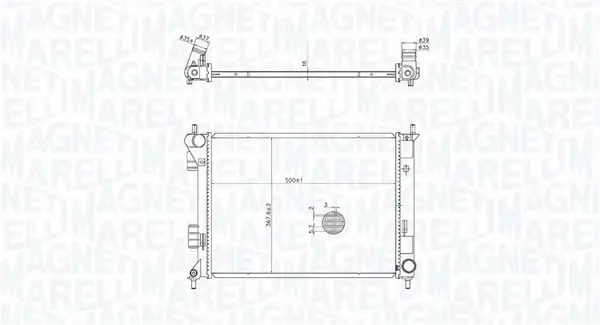 Радіатор охолодження двигуна Magneti Marelli 350213204400 (фото 1)