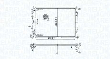 Радіатор охолодження двигуна Magneti Marelli 350213204800
