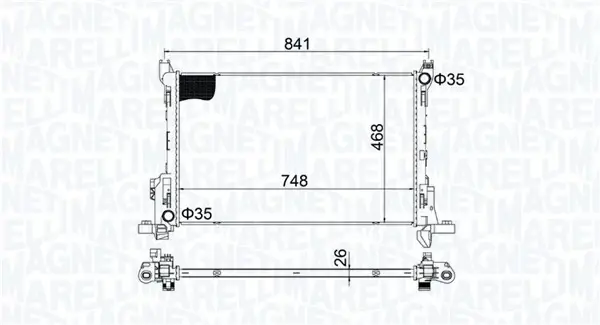 Радиатор охлаждения двигателя magneti marelli 350213207700