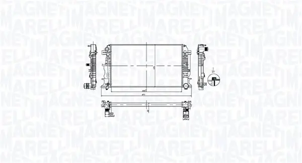 Радіатор охолодження двигуна Magneti Marelli 350213212600 (фото 1)