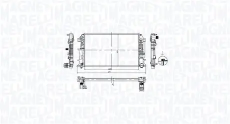 Радіатор охолодження двигуна Magneti Marelli 350213212600