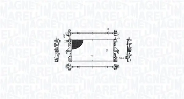 Радіатор охолодження двигуна Magneti Marelli 350213213100 (фото 1)