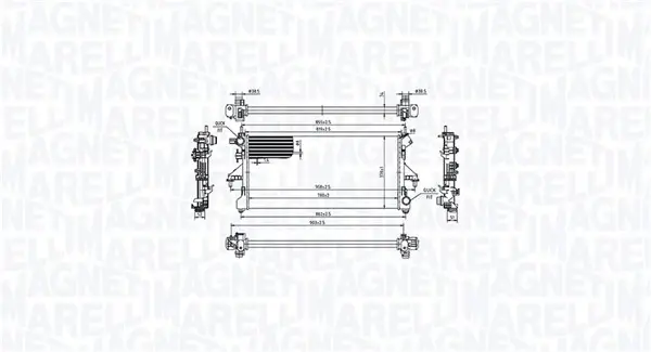 Радіатор охолодження двигуна Magneti Marelli 350213214900 (фото 1)