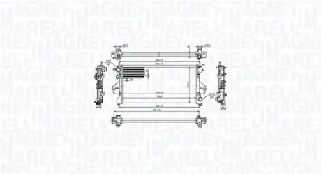 Радіатор охолодження двигуна Magneti Marelli 350213214900