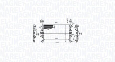 FORD Радіатор охолодження двиг. GALAXY III 2.0 15-, MONDEO V 2.0 14-, S-MAX 2.0 15- magneti Marelli 350213215900