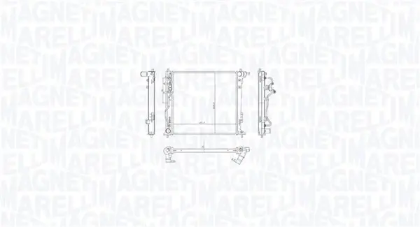Радіатор охолодження двигуна Magneti Marelli 350213216300 (фото 1)