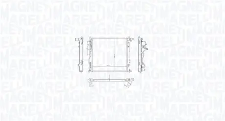 Радіатор охолодження двигуна Magneti Marelli 350213216300
