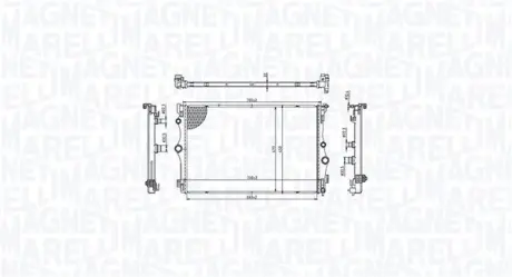 Радиатор охлаждения двигателя magneti marelli 350213216400 Мерседес Gla