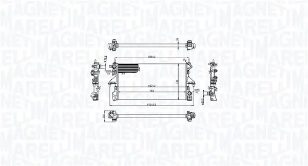 Радиатор охлаждения двигателя magneti marelli 350213216700