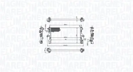 Радиатор охлаждения двигателя magneti marelli 350213216700