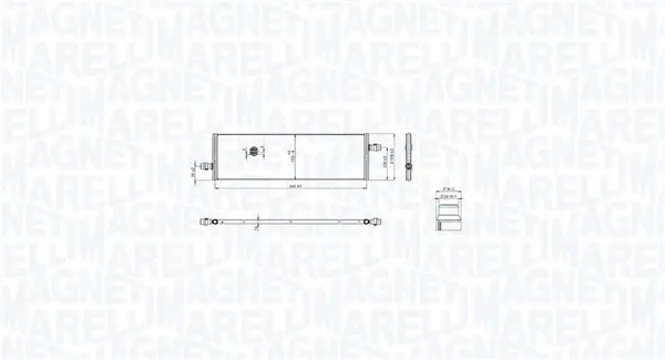 Радиатор интеркулера magneti marelli 350213217100