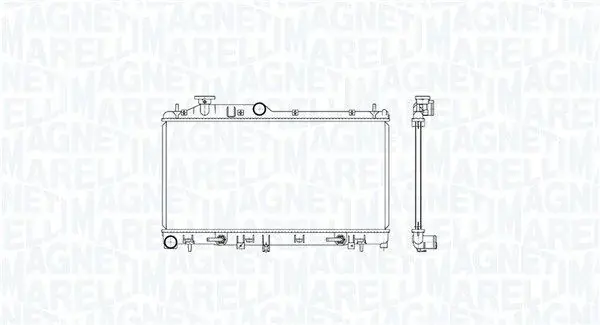 MAGNETI MARELLI SUBARU Радіатор охолодження (built-in oil cooler) Forester, Impreza, Legacy IV, Outback, XV 1.6/2.5 03- Magneti Marelli 350213222300 (фото 1)