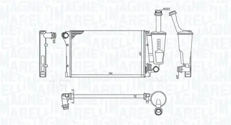 MAGNETI MARELLI FIAT Радіатор системи охолодження двигуна PANDA 1.1-1.4 03- magneti marelli 350213381000