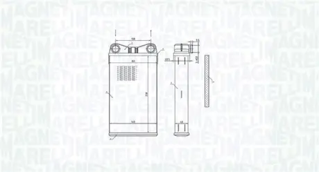 MAGNETI MARELLI AUDI Радіатор опалення A4 B6 1.6 00-, 1.2 02-, 1.9 00-, 2.0 00-, SEAT Magneti Marelli 350218472000