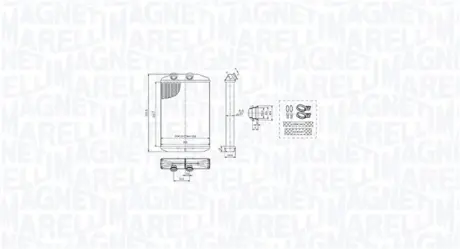 Радіатор пічки Magneti Marelli 350218519000