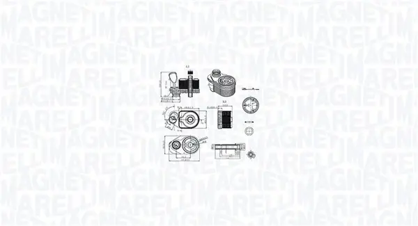 Масляний радіатор IVECO DAILY V FIAT DUCATO 2.3D/3.0D 12.01- Magneti Marelli 350300001100 (фото 1)