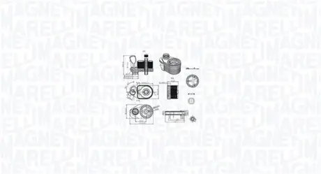 Масляний радіатор IVECO DAILY V FIAT DUCATO 2.3D/3.0D 12.01- Magneti Marelli 350300001100