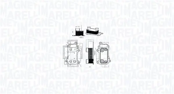 MAGNETI MARELLI BMW Оливний радіатор (без корпуса) 1 E81/87, 3 E90, 5 E60, X1 E84, X3 E83 2.0d 07- Magneti Marelli 350300003900 (фото 1)