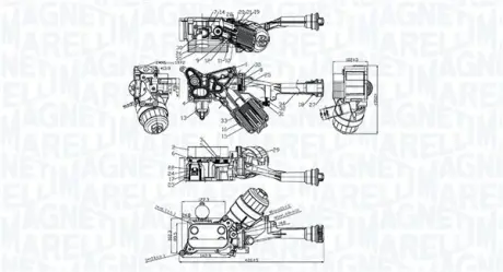 MAGNETI MARELLI FIAT Оливний радіатор (з корпусом) 500 1.3 09-, DOBLO 1.3, 1.4 10-, LANCIA, OPEL, VAUXHALL Magneti Marelli 350300006500