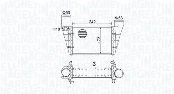 Радіатор інтеркулера Magneti Marelli 351319204070 (фото 1)