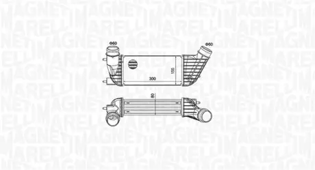 Радиатор интеркулера magneti marelli 351319204260
