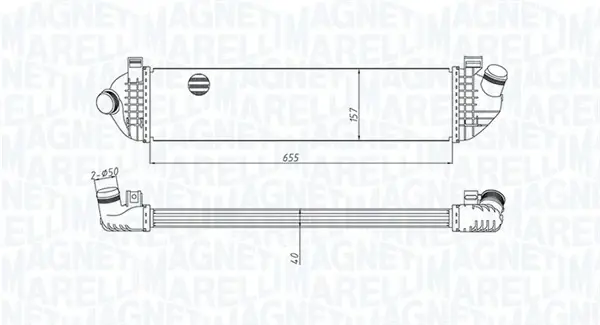 Радіатор інтеркулера Magneti Marelli 351319204370 (фото 1)