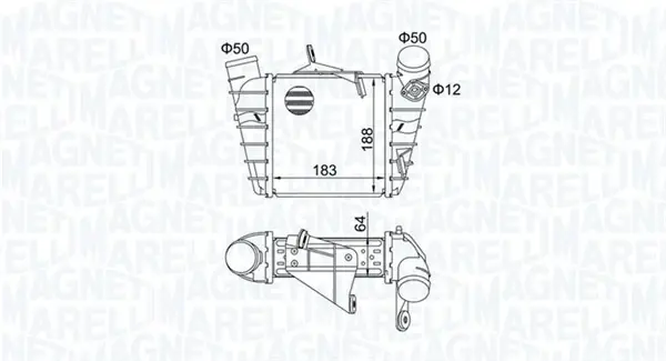 Радіатор інтеркулера Magneti Marelli 351319204750 (фото 1)