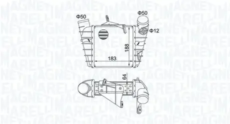 Радіатор інтеркулера Magneti Marelli 351319204750