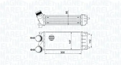 Радиатор интеркулера magneti marelli 351319204920 Ситроен С4 гранд пикассо
