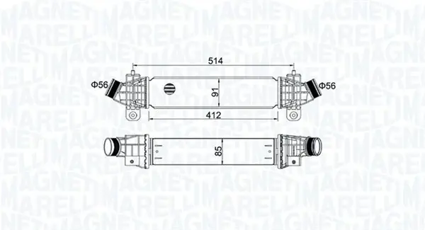 Радіатор інтеркулера Magneti Marelli 351319204970 (фото 1)