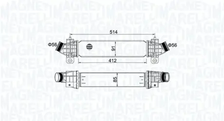 Радіатор інтеркулера Magneti Marelli 351319204970