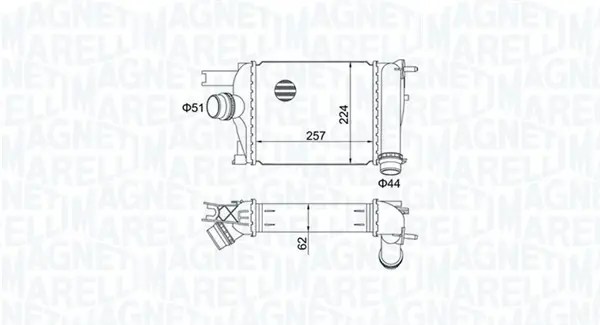 Радіатор інтеркулера Magneti Marelli 351319205170 (фото 1)