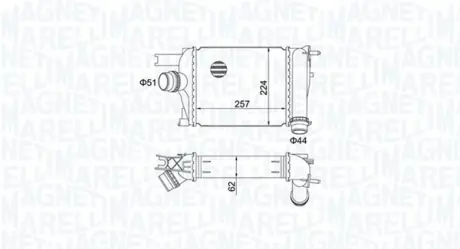 Радіатор інтеркулера Magneti Marelli 351319205170