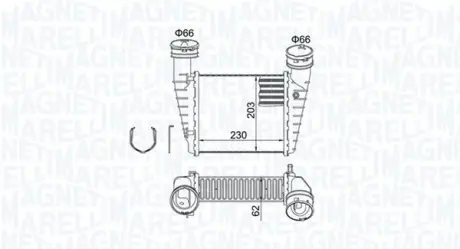 Радіатор інтеркулера Magneti Marelli 351319205210
