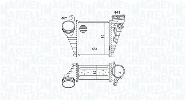Радіатор інтеркулера Magneti Marelli 351319205230 (фото 1)