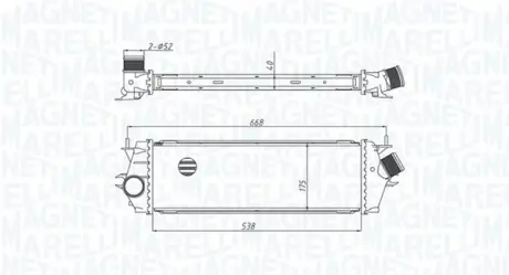 Радіатор інтеркулера Magneti Marelli 351319205340