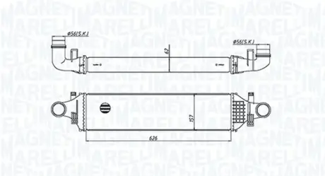 MAGNETI MARELLI DB Інтеркулер W176/246 1.5/2.2CDI 12- magneti marelli 351319205420