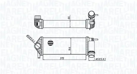 Радіатор інтеркулера magneti marelli 351319205510