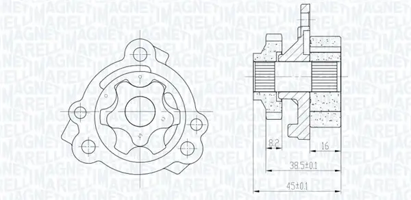 MAGNETI MARELLI HYUNDAI Оливний насос i10 I 08-, i20 II 14-, KIA magneti marelli 351516000111
