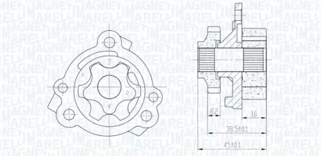 MAGNETI MARELLI HYUNDAI Оливний насос i10 I 08-, i20 II 14-, KIA Magneti Marelli 351516000111