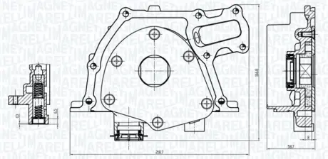 MAGNETI MARELLI SUZUKI Оливний насос SX4 2.0 DDiS 09-, LANCIA, OPEL, FIAT magneti marelli 351516000157 Фиат 500