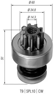 AMB0102 Бендикс стартера magneti marelli 940113020102