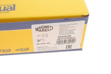 BAEQ109 Катушка зажигания magneti Marelli 060717109012