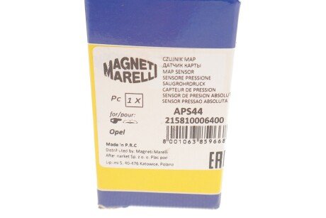 Датчик давления впускного коллектора magneti Marelli 215810006400